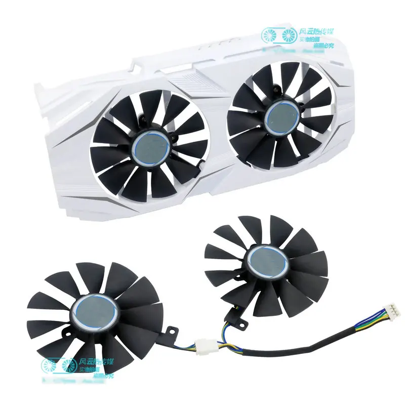 Оригинальный охлаждающий вентилятор для видеокарты ASUS DUAL RX480 DUAL-GTX1070 DUAL-GTX1060