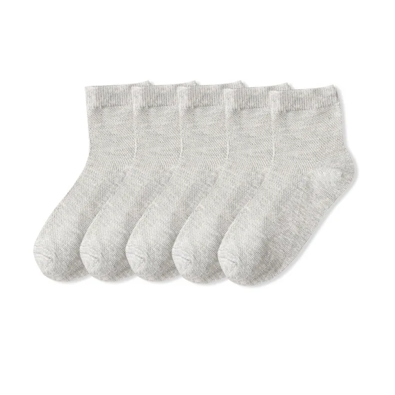 

5 Pairs/Lot Kids Socks Boy Girl Baby Fashion Cotton Solid Wild Soft Cozy Breathable For 1-12Y Summer Children Casual Mesh Socks
