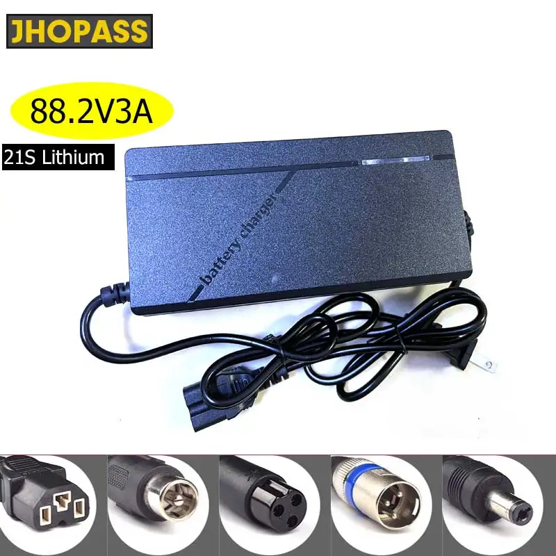 

88.2V3A Lithium Battery electric bike Charger For 21S 77.7V Li-ion battery pack e-bike Charging high quality Plug EU/US/UK/AU