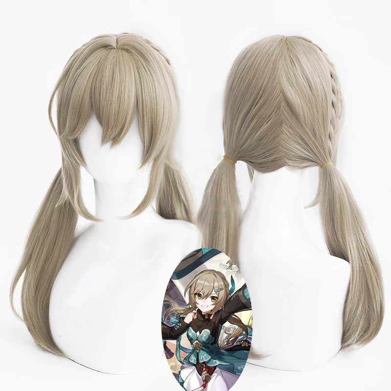 

Cos Castle Game Honkai Star Rail Qingque Cosplay Wig Women Light Brown Hair Wigs Halloween Carnival Party Role Play Gifts