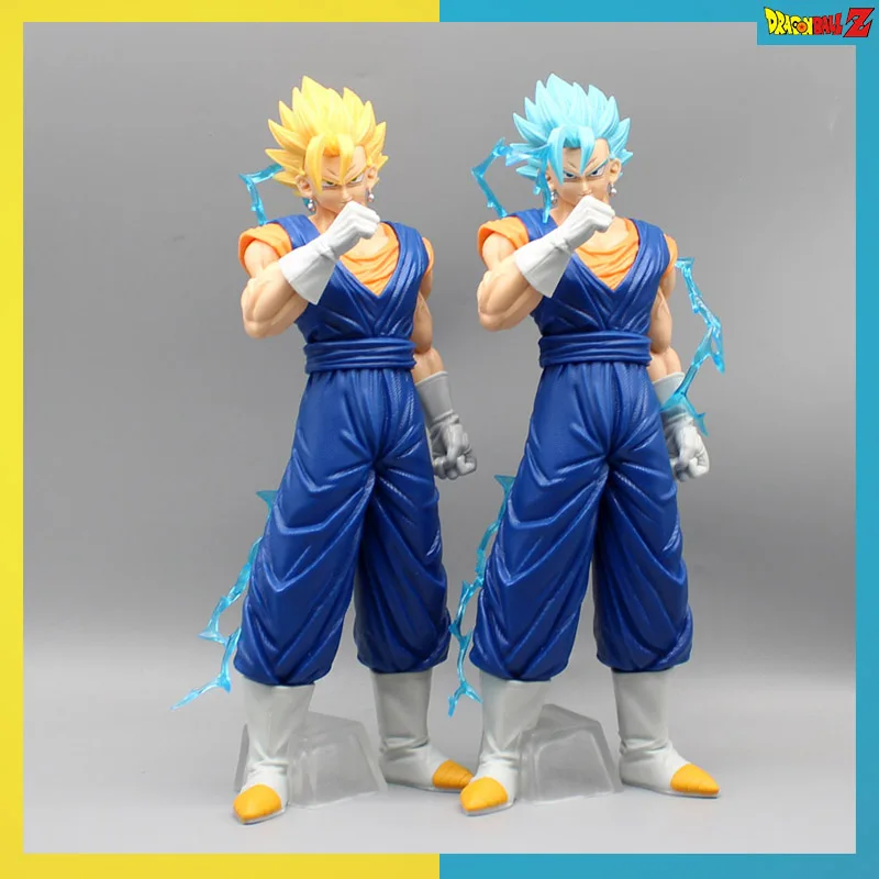 

27cm Dragon Ball Cartoon Character Vegetto Action Figure Son Goku Vegeta Zoarium Handmade Model Pvc Collect Decorative Toy Gif
