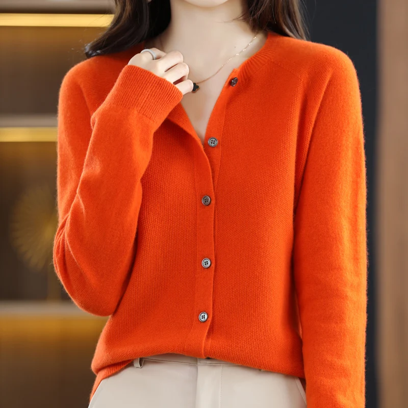 Round Neck Long Sleeve Sweater Women's 