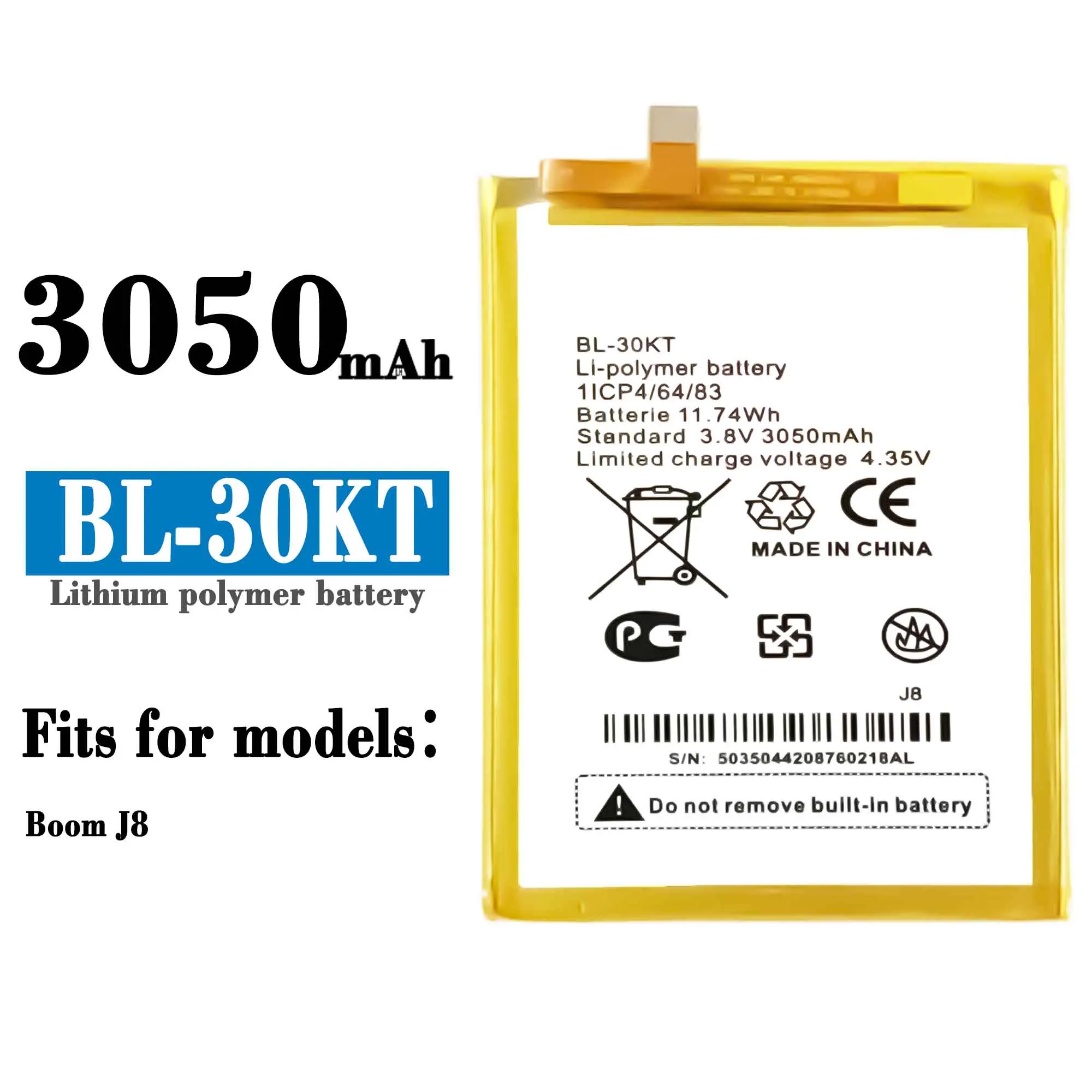 

Compatible For Tecno / J8 BL-30KT 3050mAh Phone Battery Series