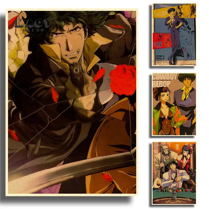 

Cowboy Bebop Poster Kraft Paper Printed Japanese Anime Decorative Painting Cafe Children's Room Wall Home Art Aesthetic Decor