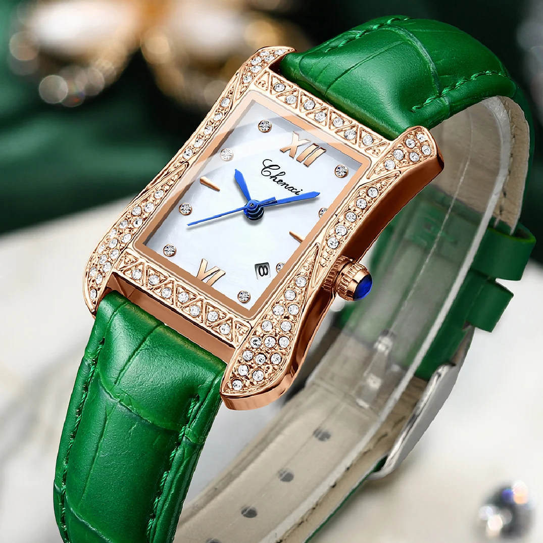 CHENXI Women Watches Square Dial Luxury Brand Waterproof Leather Ladies Watch Fashion Quartz Wrist Watch Female Gift Clock enlarge