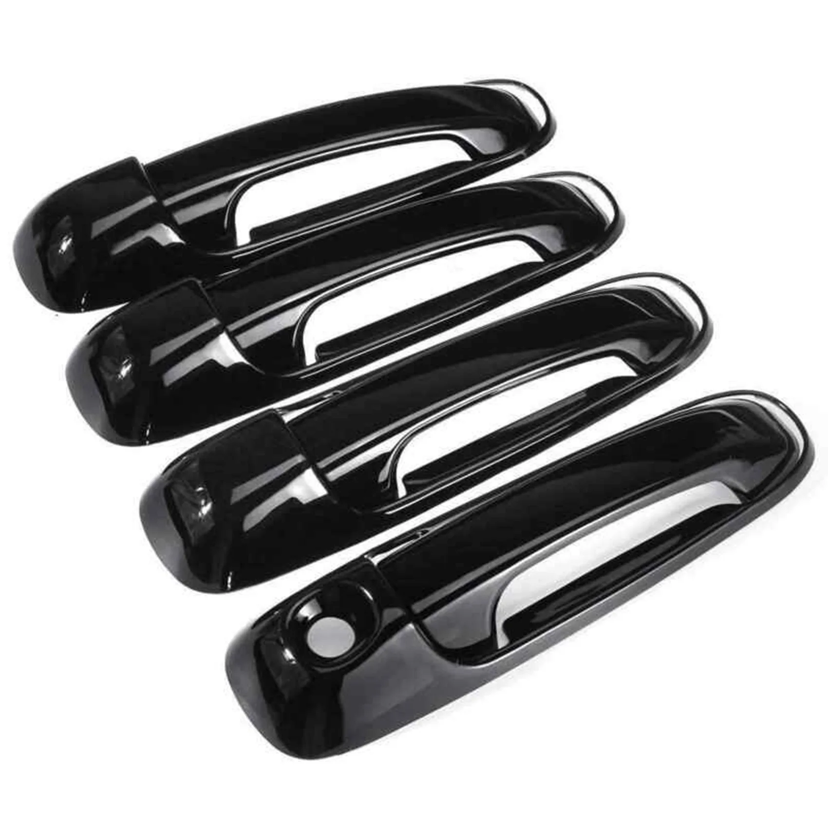 

8 шт., накладки на дверные ручки для Dodge Ram 1500 02-08, черные