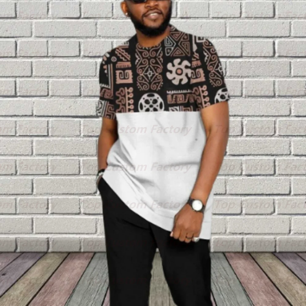 Man Summer Luxury Retro Short Sleeve T-Shirt Casual Trousers 2-Piece Street Fashion Tracksuit Jogging Suit Pant Set