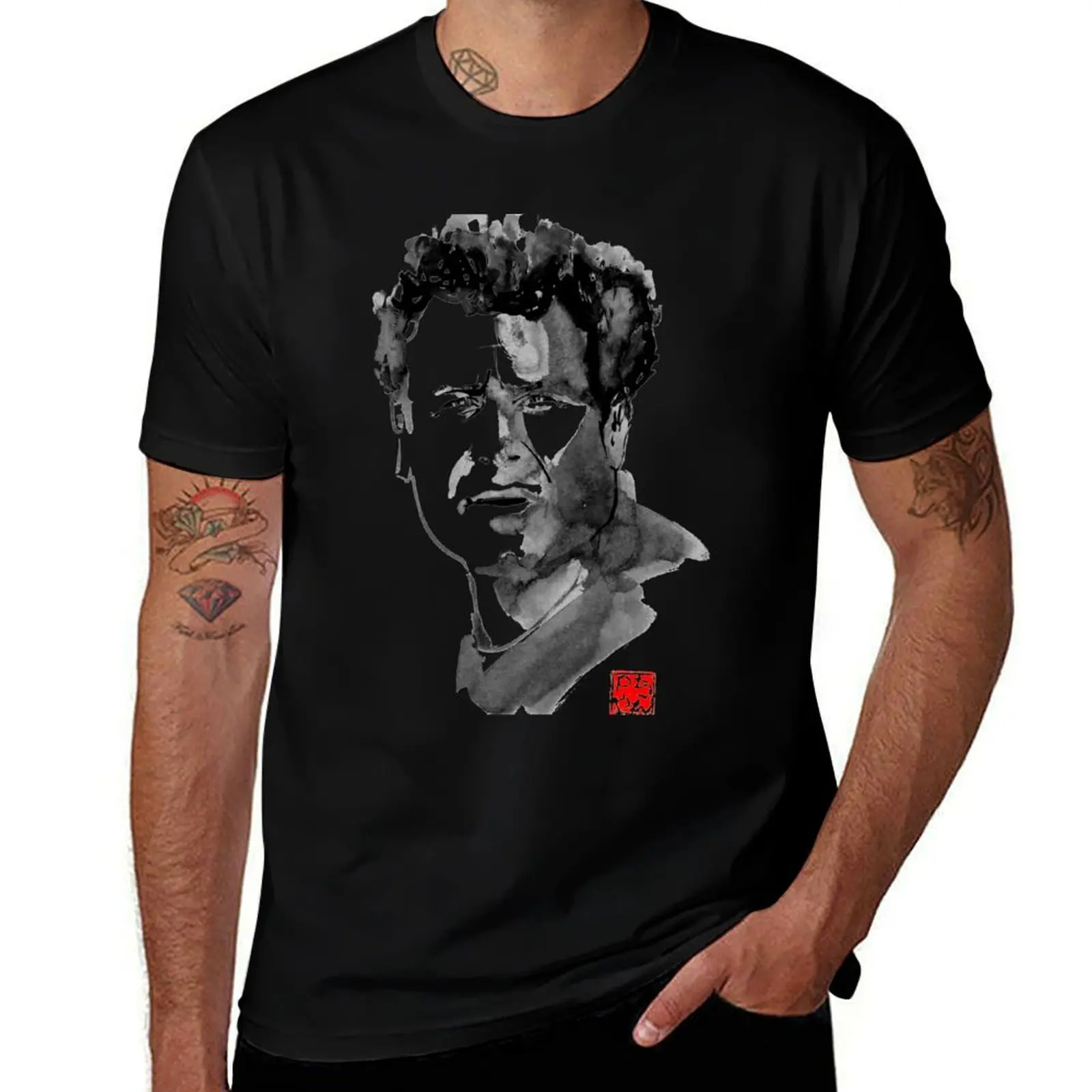 Фото Футболка johnny clegg, футболки с аниме для мужчин, мужские футболки для мужчин, черная хлопковая футболка, однотонная мужская футболка в упаковке №4