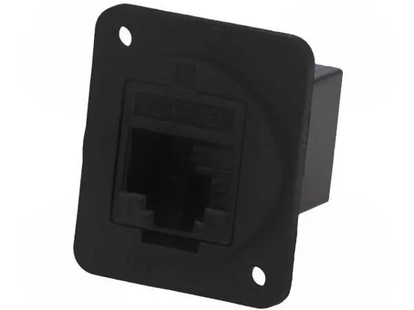 Соединитель CLIFF ELECTRONIC COMPONENTS CP30220X, гнездо RJ45, с обеих сторон, FT, Кат 5e, 19x24мм