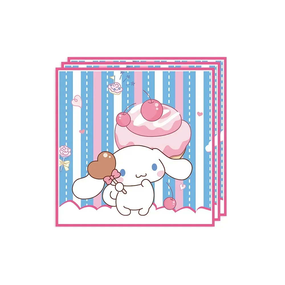 Cinnamoroll вечерние бумажные тарелки и стаканы скатерть одноразовая посуда набор для