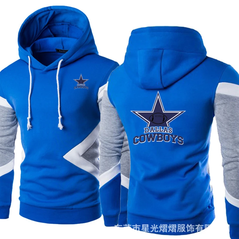

2022 new men's COWBOYS logo spring and autumn fashion Pullover Sweater patchwork casual cotton hat