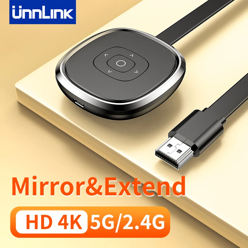 Unnlink 5G 4K TV Wireless WiFi Mirroring Cable HDMI Video Dongle Transmitter Adapter for IPhone Xiaomi Android IOS Miracast