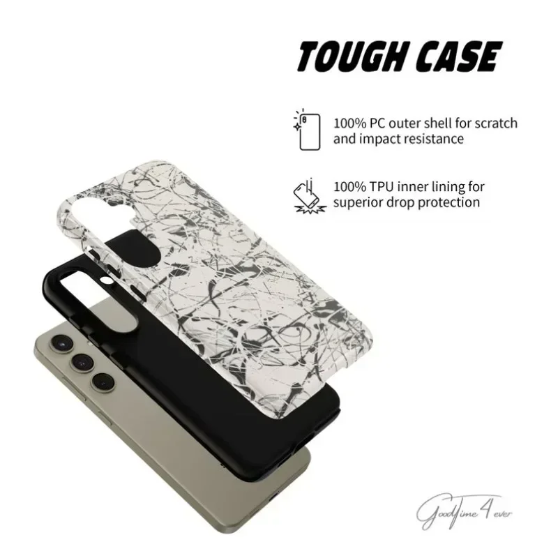 Чехол для телефона с абстрактным искусством Джексона Поллока iPhone 16 15 14 13 12 11 Pro Max