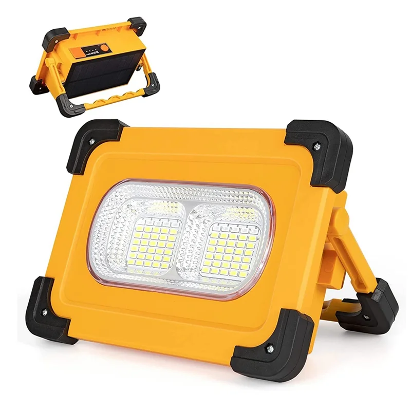 Перезаряжаемый солнечный светодиодный рабочий фонарь портативный 9600 мАч фонари