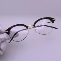 thom brand vintage acetate alloy leg new style glasses frame women men fashion round eyewear optical eyeglases frames tb706