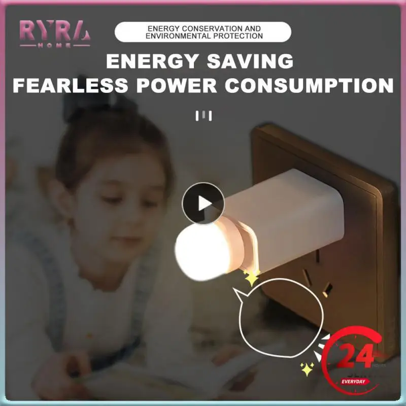 

1~40PCS Book Lights Mini Led Rechargeable Night Light Usb Small Round Reading Desk Lamp Bulb Power Bank Charging Desk
