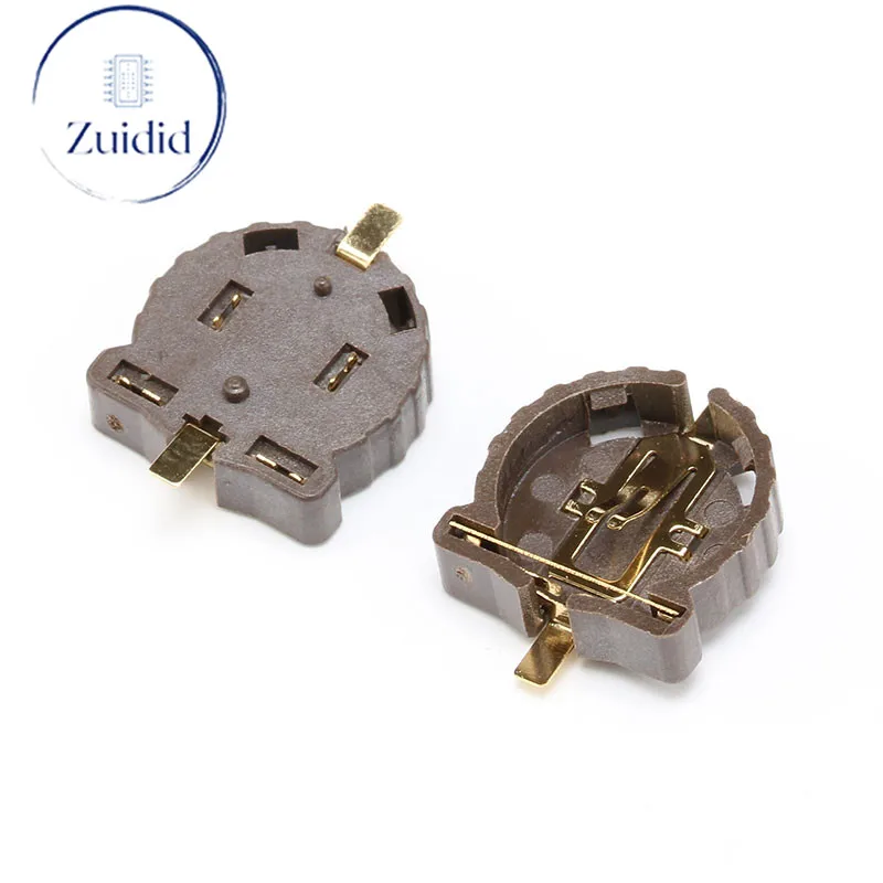 10pcslot SMD SMT CR1220 1220 CR1225 1225 BS-1220-2 3V Кнопочная ячейка Электронная коробка