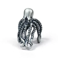 new personality trendy men and girls single sterling silver tone non pierced ear clips octopus domineering earrings ear buckles