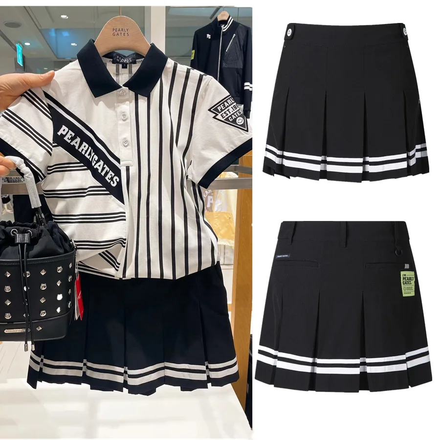 Spring/summer 2022 New golf ladies large pleated ribbon short skirt versatile casual style outdoor sports slim skirt show women'
