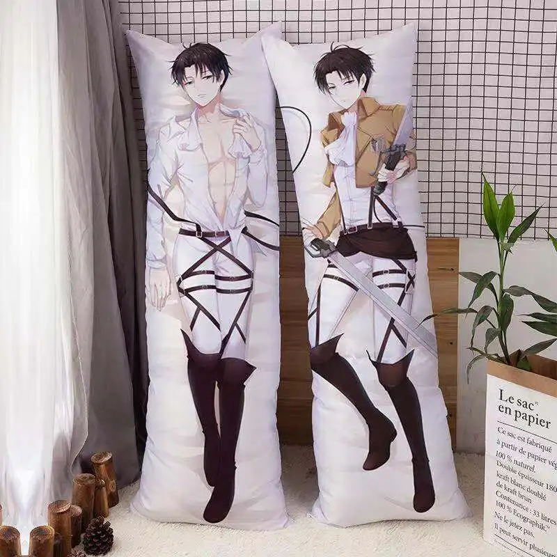 

180cm Attack On Titan Cushion Dakimakura Pillowcase Hugging Body Pillow Japan Anime Game Boyfriend Pillow Otaku Pillow Cover