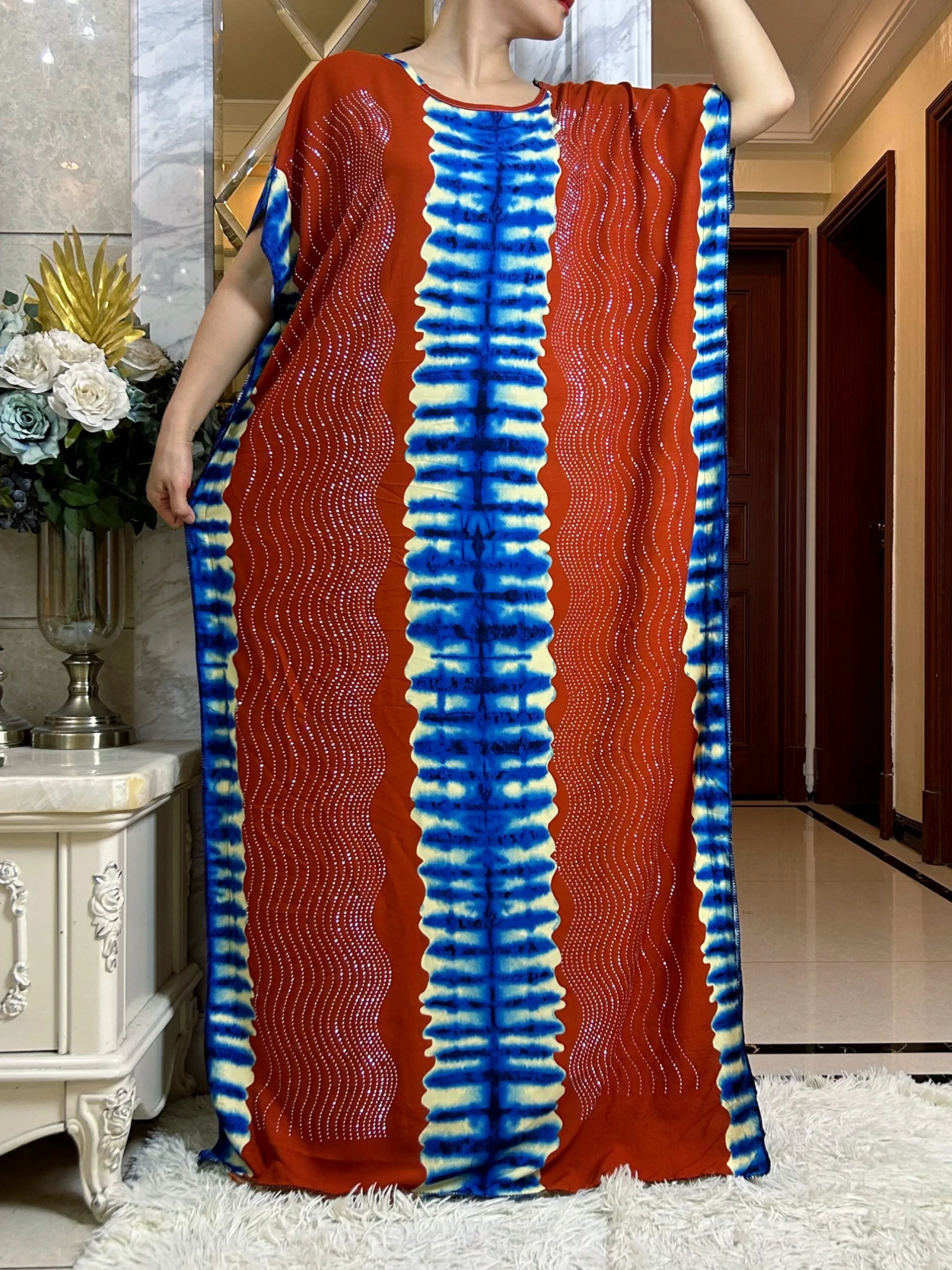 Новое мусульманское хлопковое платье в Дубае женское свободное макси с