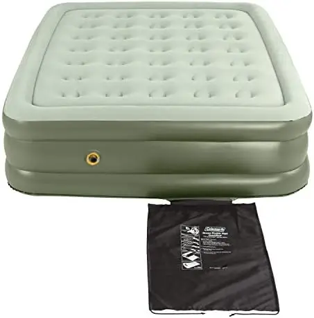 

Double-High Air Mattress for Indoor or Outdoor Use, Easily Inflatable Airbed with Plush Top & Carry Bag, Queen & Twin Op