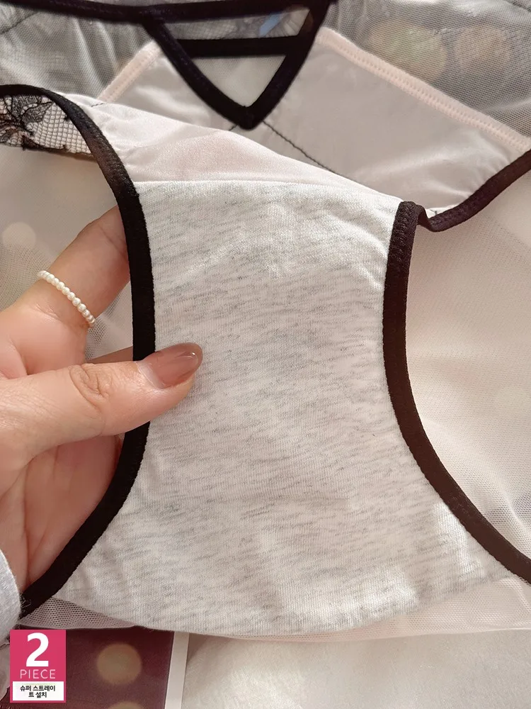 Легкие роскошные Хепберн ~ французские атласные трусы контрастного цвета с