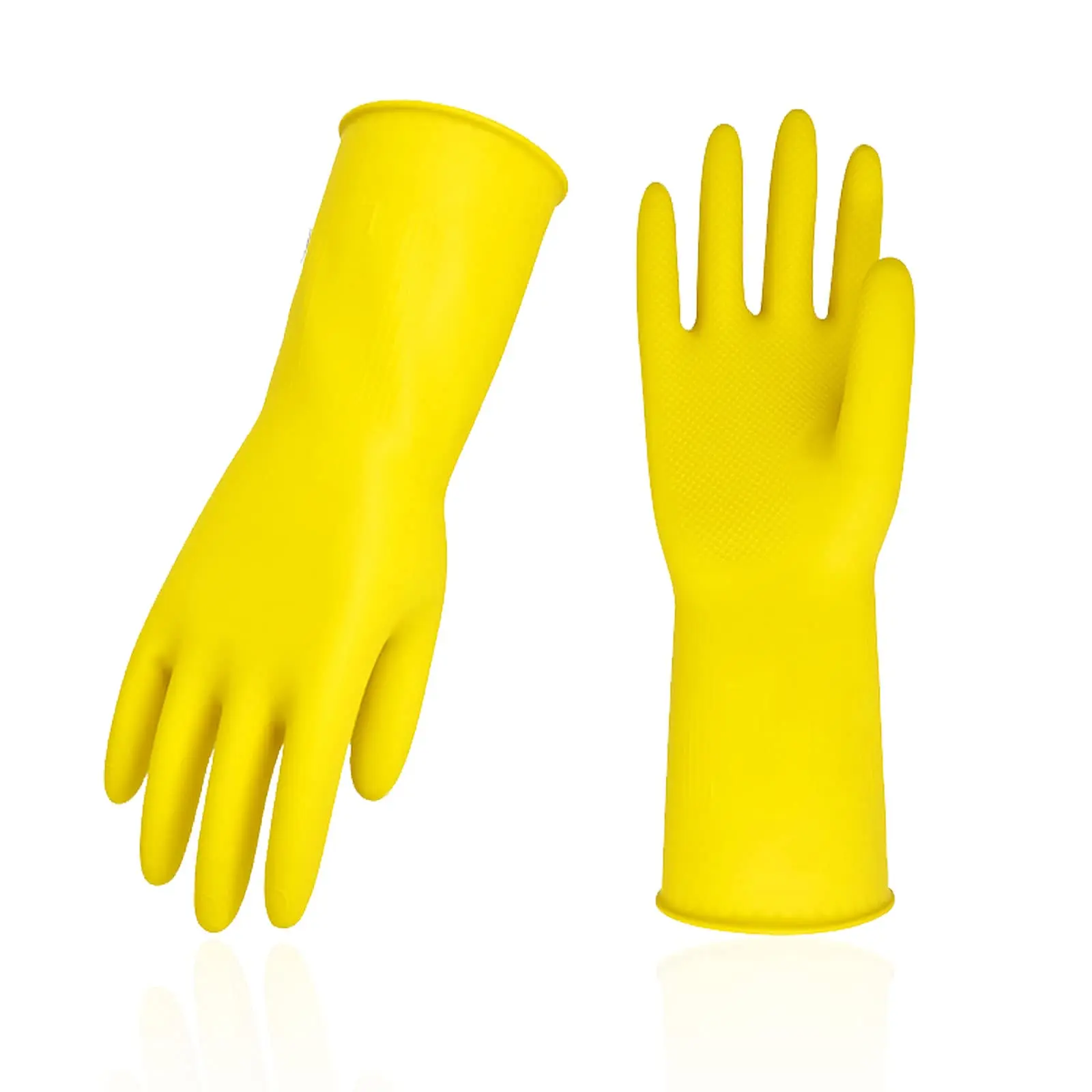 

1-Pair Reusable Household Gloves, Rubber Dishwashing gloves, Extra Thickness, Long Sleeves, Kitchen Cleaning, Working