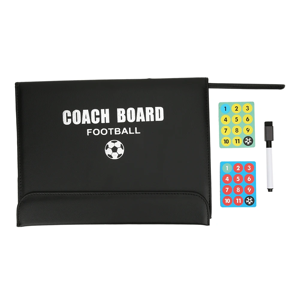 

Folding Leather Magnetic Coaches Basketball Board Tactics Teaching Coaching Display Plate with Magnet Eraser Pen