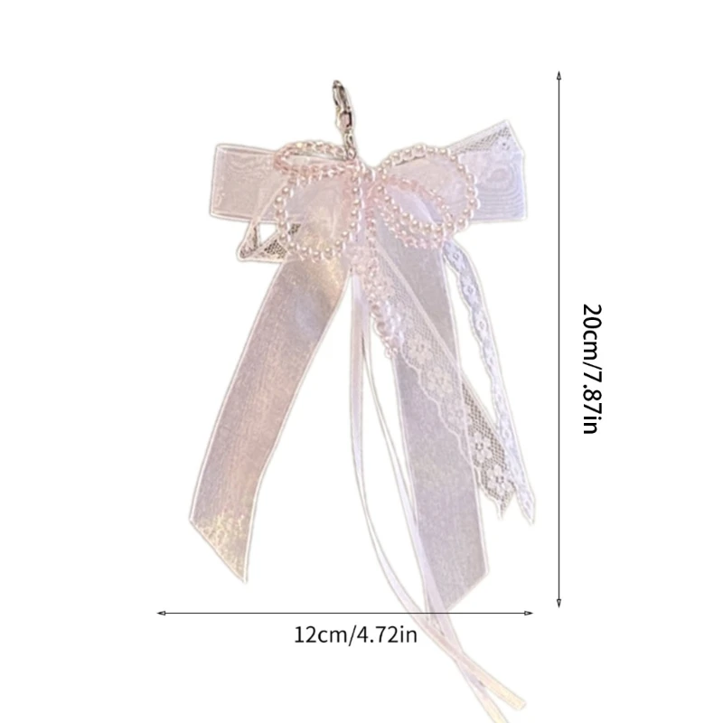 Элегантный брелок из бисера подвеска для телефона уникальный ключей лента бант