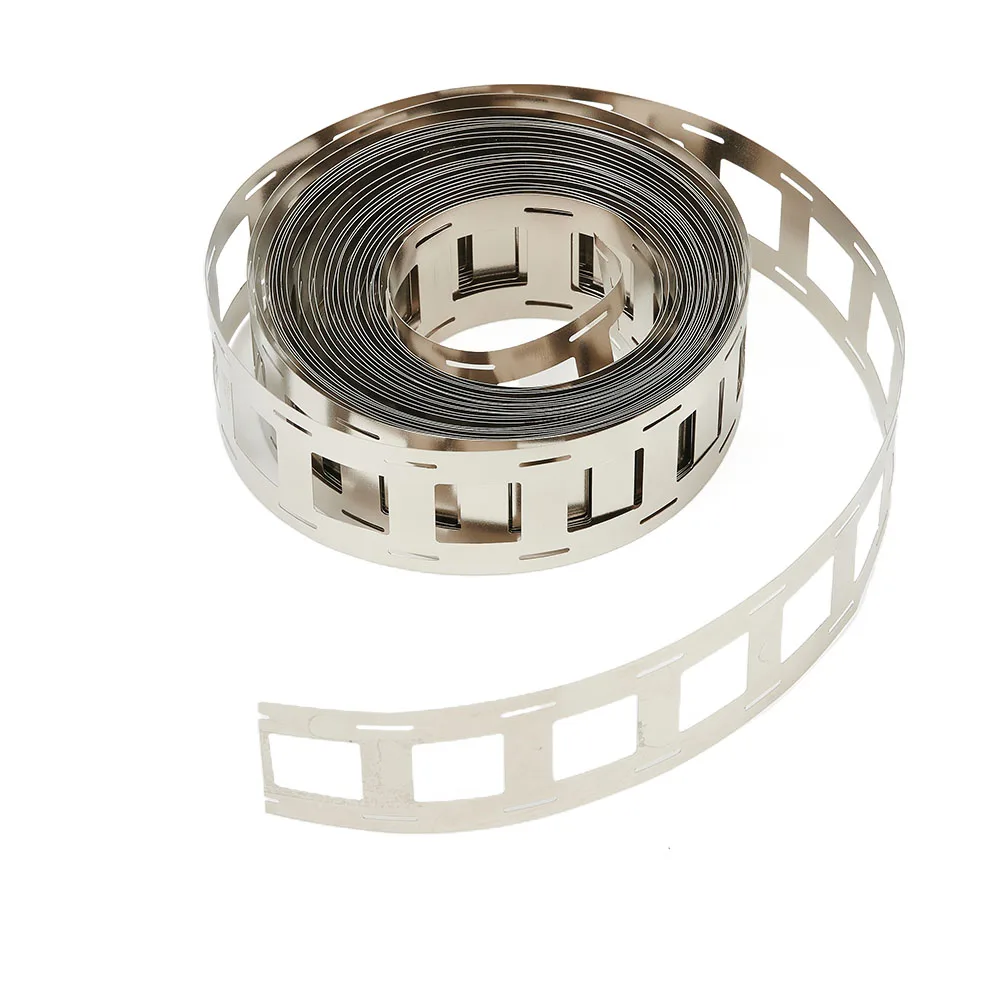 For 18-650 Pure Nickel Strip Holder Li-ion Battery Nickel Strip Nickel-plated Steel Plate Belt Silver Tape 0.12mm