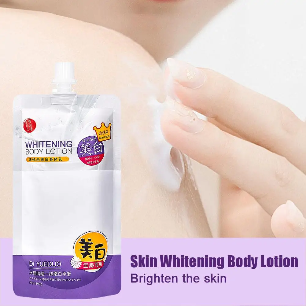 

200g Whitening Body Lotion Moisturizing Lasting Refreshing Body Natural Milk Emulsion Nourishing Cream Brightening Bleachin L7H3