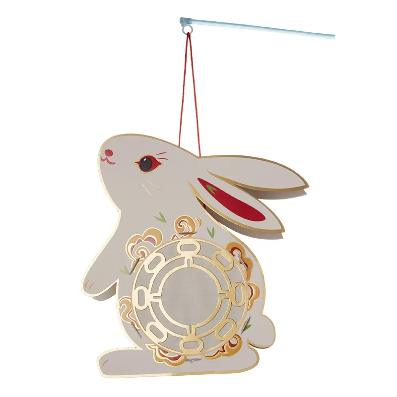 

New Year's Day Lanterns Rabbit Lantern Lantern Mid-Autumn Festival Decoration Chinese Style Rabbit Atmosphere for Rabbit Year