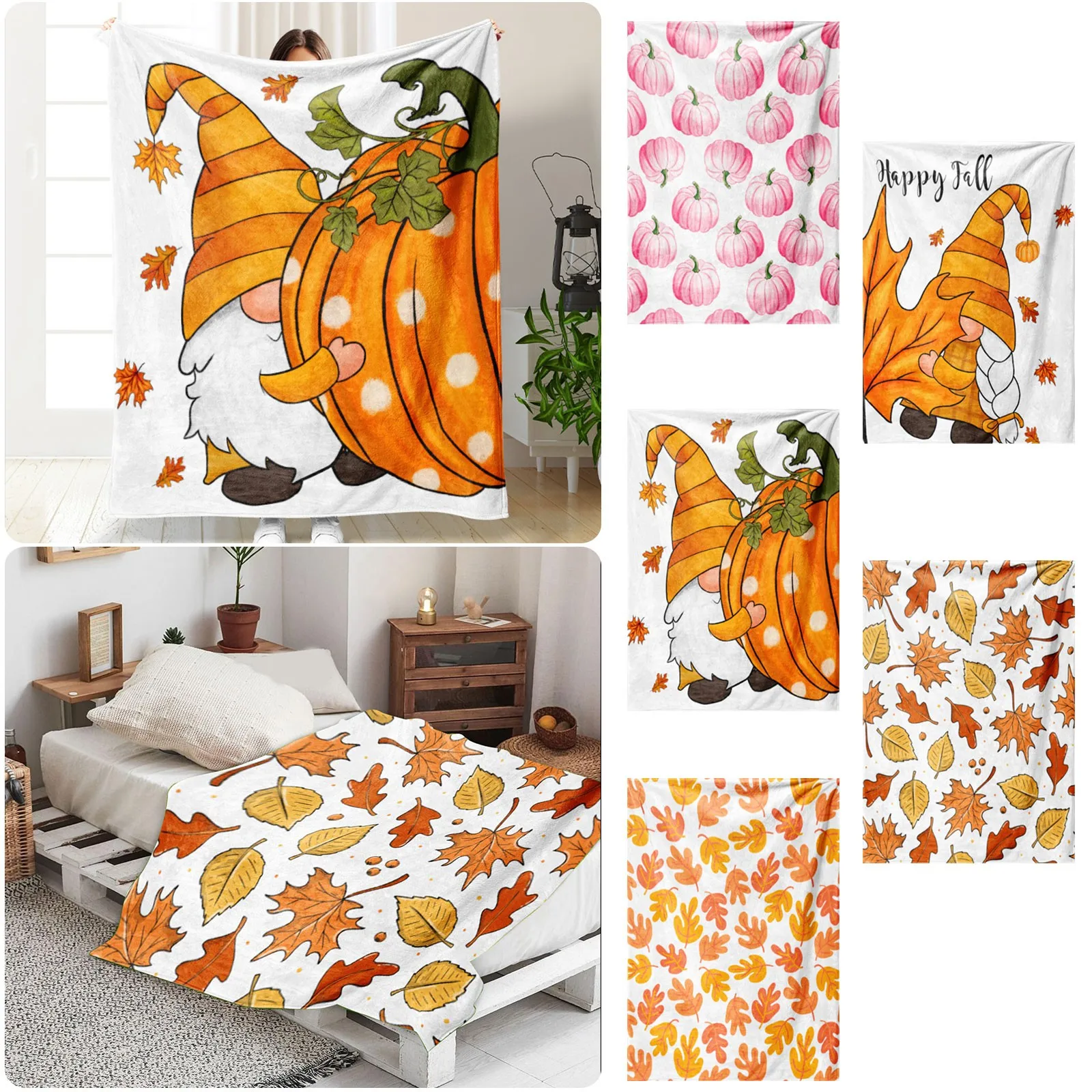 

Одеяло на День Благодарения, супермягкое Фланелевое флисовое всесезонное легкое теплое одеяло для гостиной и спальни