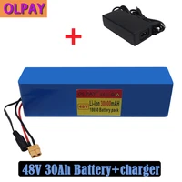 2022 100 new 48v battery 13s3p 30000mah battery pack 1000w high power battery ebike electric bicycle with xt60 plug charger