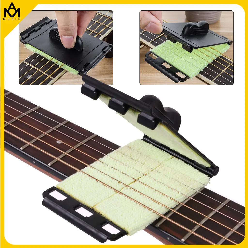 

Acoustic Electric Guitar Bass Strings Cleaner Brush Board Scrubber Fingerboard Rub Cleaning Tool Maintenance Care Accessories