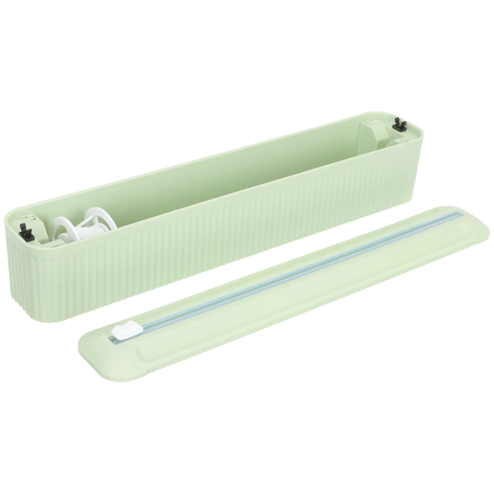 

Cling Dispenser Wrap Film Holder Aluminum Plastic Box Paper Tin Larder Cutting Organizer Wrapping Storage Slide Refrigerator