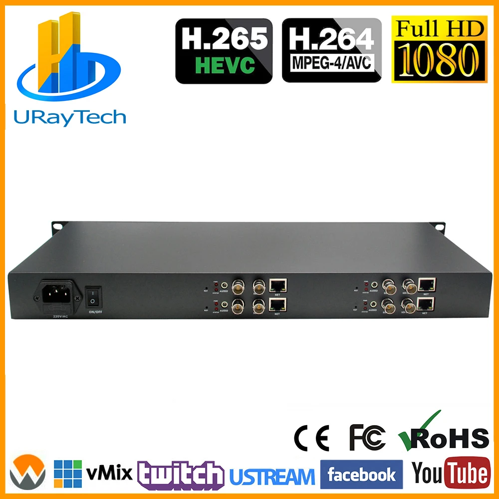 

HEVC H.265 H.264 3G HD SD SDI To IP Video Streaming Encoder H265 To Wowza, Xtream Codes IPTV Media Server, Live Stream Broadcast