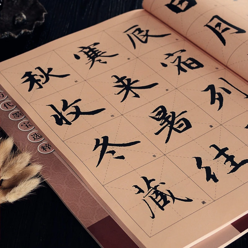 

Zhao Mengfu Brush Pen Calligraphy Copybook Regular Script Thousand Characters Practice Book Chinese Classics Calligraphie Set