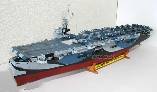 

DIYMyModeI Us Casablanca class gambir aircraft carrier DIY Handcraft Paper Model Kit HandmadeToy Puzzles Gift Movie prop