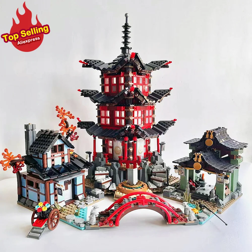 

Ninja Temple 70751 Street View Moc Modular Houses Building Blocks Bricks Action Figures Educational Kid Children Toy 2028pcs
