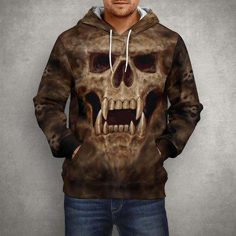 

2023 New Horror Skeletor Skull Hoodies Men Women Fashion Streetwear Goth Sweatshirts Casual Coat Cool 3D Print Pullover