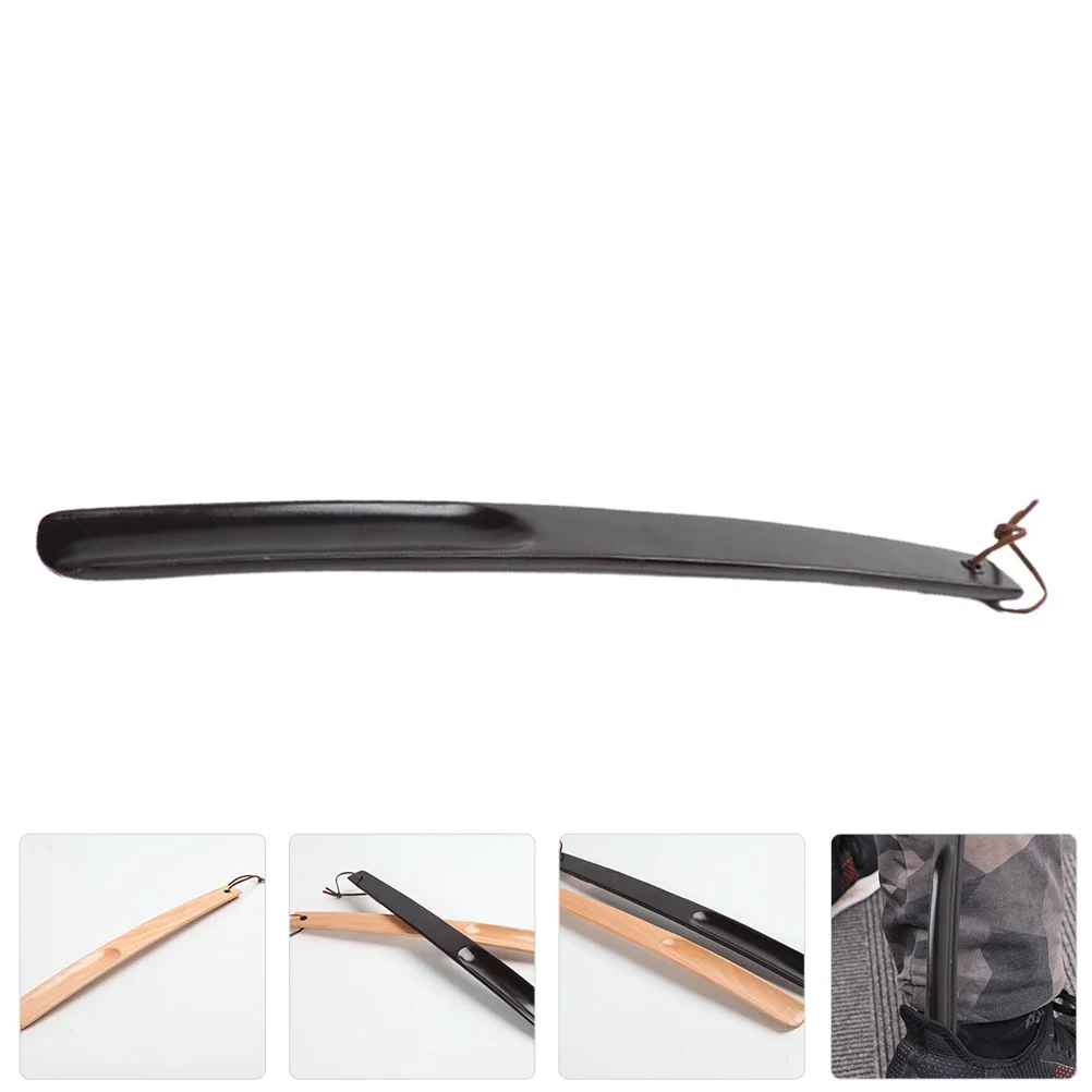 

1pc Useful Durable Handle Delicate Shoes Lifter Home Shoes Horns Wooden Shoes Horns