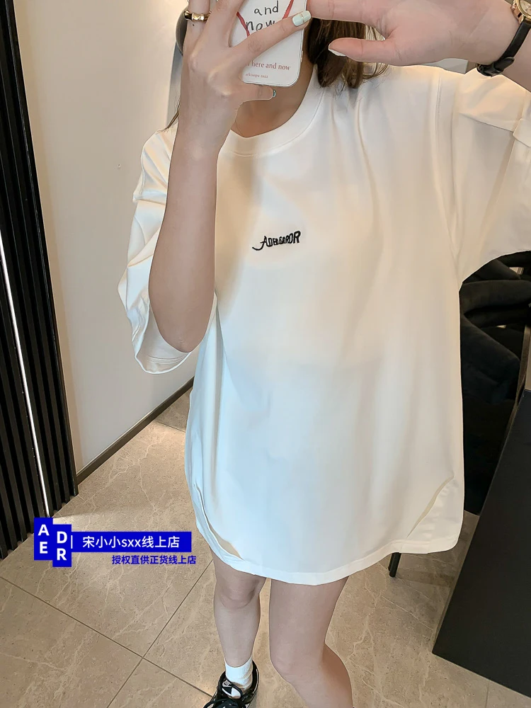 

Korean fashion brand high-quality short-sleeved T-shirt 2023 new spring and summer loose minimalist letter embroidery top unisex