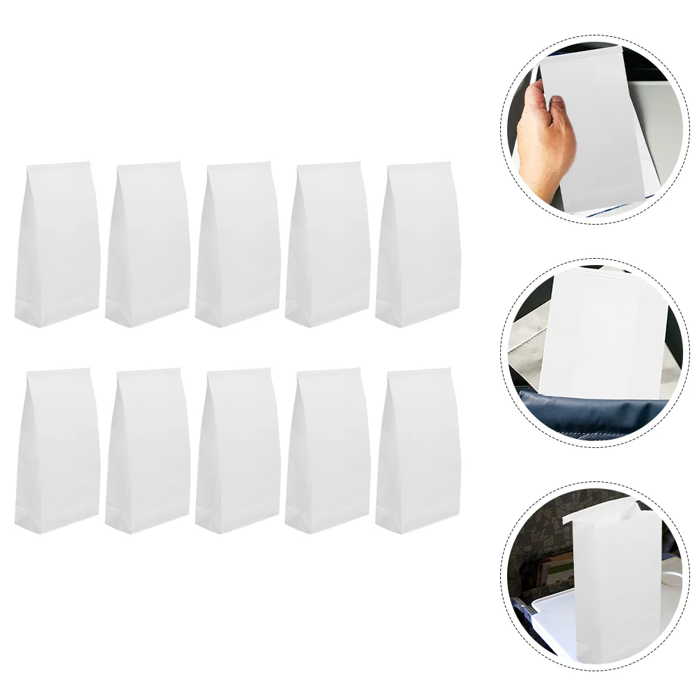 10 Pcs Travel Barf Bag Outdoor Vomit Bags Portable Paper Motion Sickness for Adults Emesis Trash Cleaning Plane