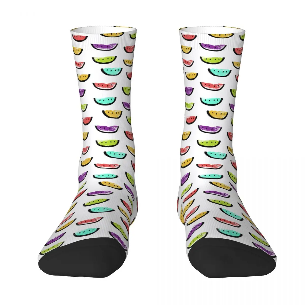 Seamless Pattern With Bright Color Watermelons Adult Socks,Unisex socks,men Socks women Socks