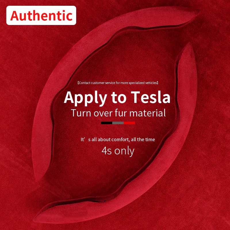 

For Tesla Model 3 modelY Model Ya Model S X Cyberteuck Turn fur steering wheel cover car card handle cover interior accessories
