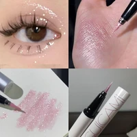 highlight glitter eyeliner pencil lying silkworm pen waterproof lasting brighten liquid eyeshadow pearl white brighten makeup