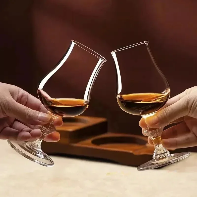 Фото Хрустальные бокалы для виски Macallan с подарочной коробкой, эксклюзивные дегустационные чаши King, роскошные резные бокалы для виски и бренди, фужеры №4