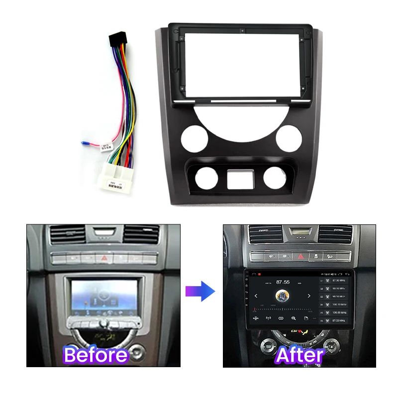 Автомобильная система Android рамка Fascia Для SsangYong Rexton 2006-2012 автомобильная